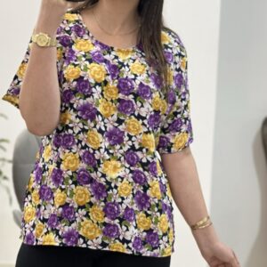 پیراهن نخی افتابگردان کد 1079