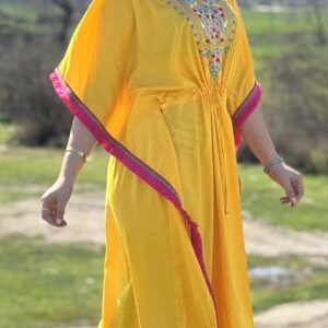 پیراهن پانچ نخی هندی وارداتی گلدوزی کد۱۱۰۱