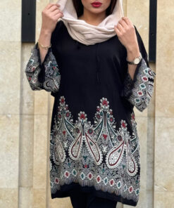 تونیک پلاس سایز بته جقه طرح اندونزی 1165