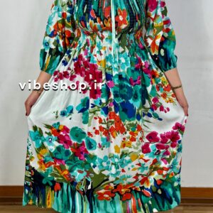 پیراهن ساحلی آبرنگی هندی کد۱۰۹۸