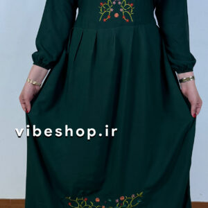 پیراه نخی گلدوزی شده قواره بزرگ کد۱۱۱۸