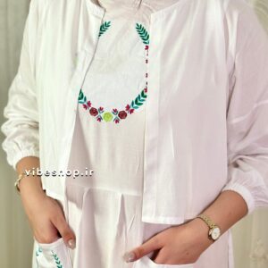 پیراهن ساحلی دو تیکه نخی آزادی کد 1112